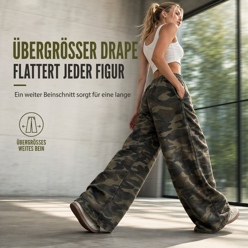 📢📢50%Rabatt!!!🎉✨Weite Vintage-Sweathose für Damen, gewaschenes Material