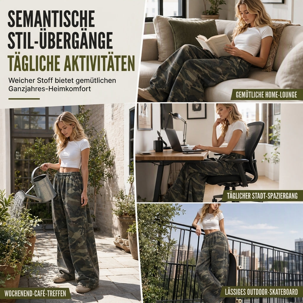 📢📢50%Rabatt!!!🎉✨Weite Vintage-Sweathose für Damen, gewaschenes Material