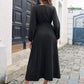 📢📢50%Rabatt!!!🎉✨Langes plissiertes Wickelkleid mit Bindegürtel für Damen