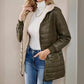 🔥Beliebtes Produkt ！✨Gesteppter warmer Wintermantel mit Kapuze und Reißverschluss für Damen