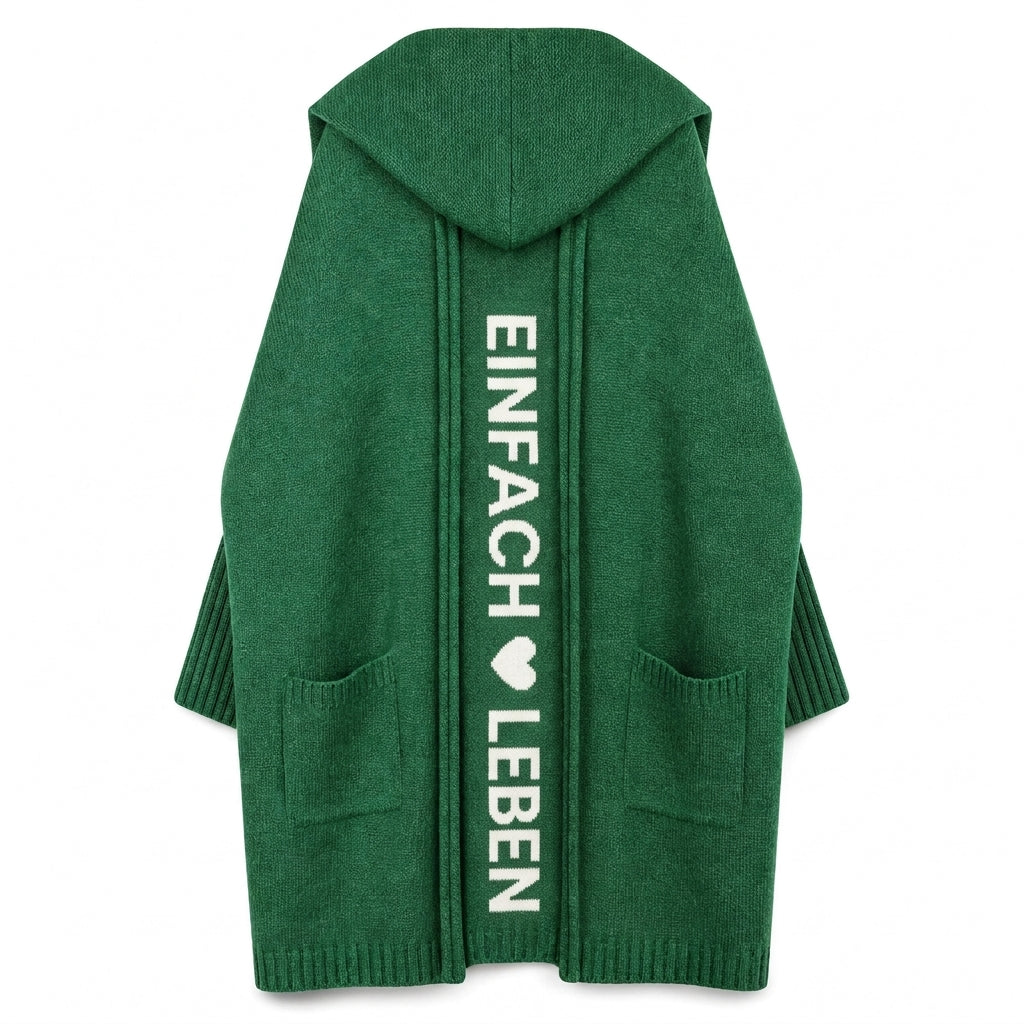 🔥Beliebtes Produkt ！✨Lange Strickjacke mit Kapuze für Damen