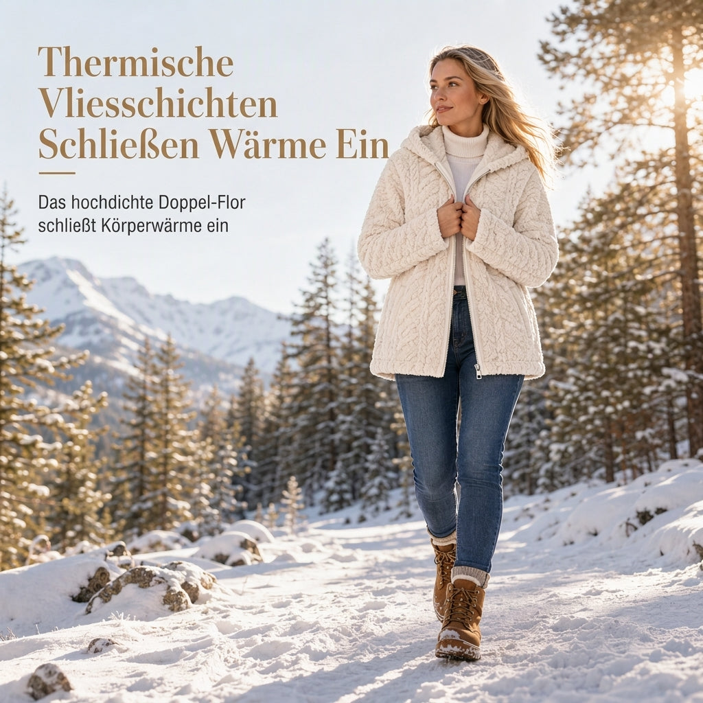 📦 Täglich 500+ Pakete versendet! Lässiger, einfarbiger Plüschcardigan für Damen