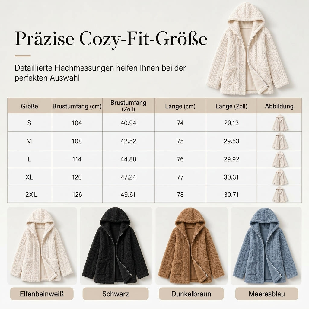 📦 Täglich 500+ Pakete versendet! Lässiger, einfarbiger Plüschcardigan für Damen