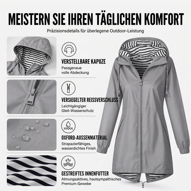 📢📢 Kostenloser Versand!🎉✨ Wasserdichte Outdoor-Kapuzenjacke für Damen 🌧🧥