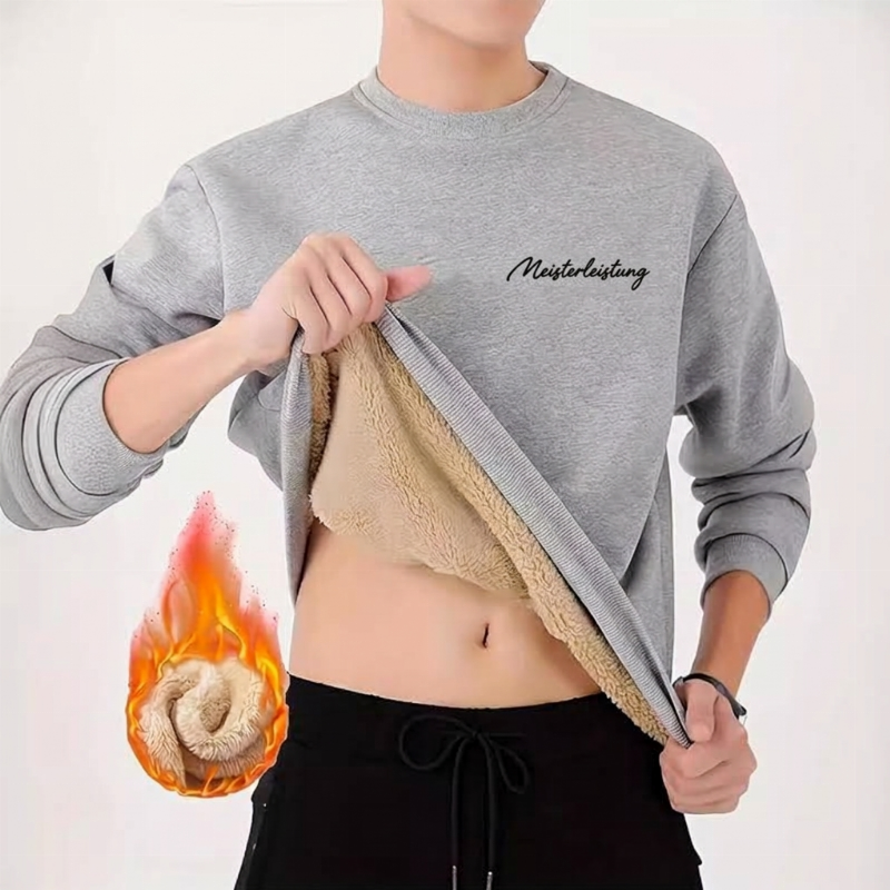 🔥Beliebtes Produkt ！✨Thermo-Sweatshirt mit Rundhalsausschnitt für Herren