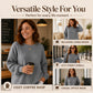 ☁️ Lässig & strukturiert – Waffelstrick-Sweatshirt im Loose-Fit – Weicher Stoff, lockerer Schnitt & vielseitig kombinierbar