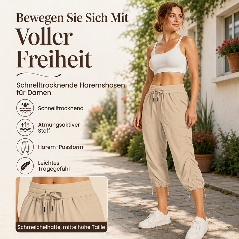 📢📢50% Rabatt!!! 🎉✨ Leichte schnell trocknende 7/8-Hose für Damen