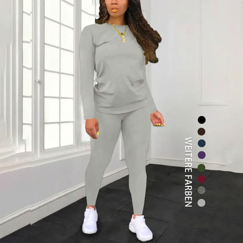 📢📢50%Rabatt!!!🎉✨Zweiteiliges Set für Damen – Langarm-Oberteil & Hose