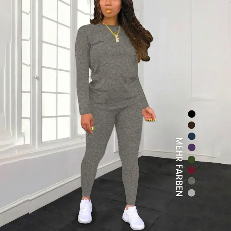 📢📢50%Rabatt!!!🎉✨Zweiteiliges Set für Damen – Langarm-Oberteil & Hose