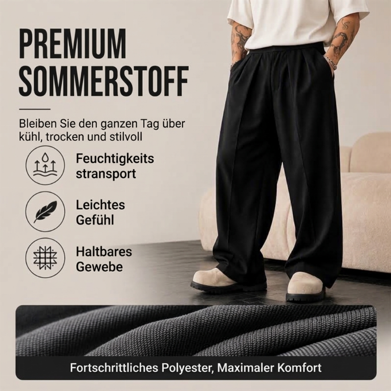 📢📢50%Rabatt!!!🎉✨Legere plissierte weite Hosen für Herren
