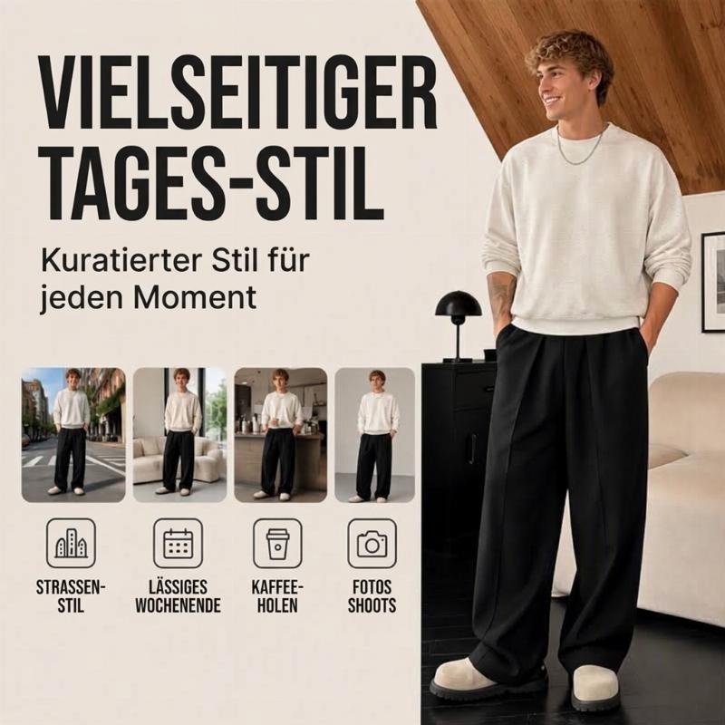 📢📢50%Rabatt!!!🎉✨Legere plissierte weite Hosen für Herren