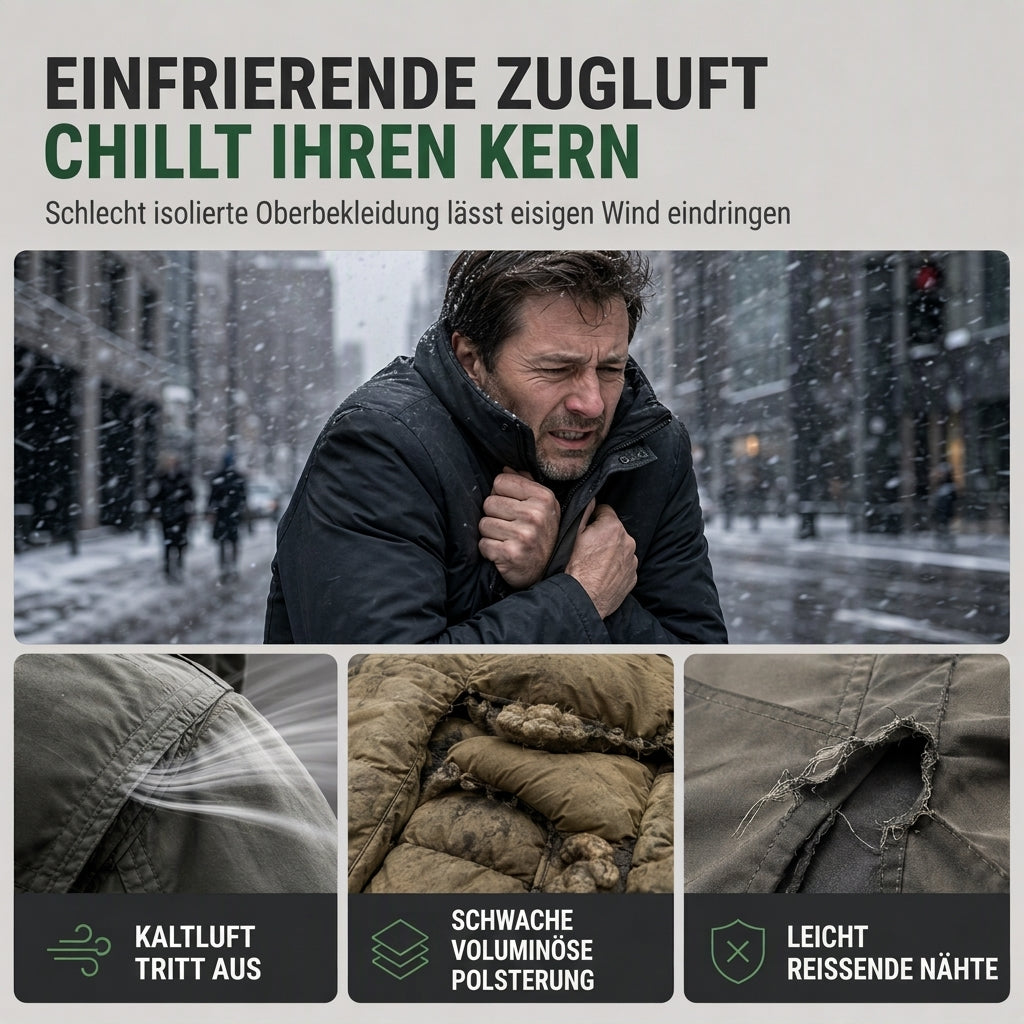 🔥Beliebtes Produkt ！✨Herren Freizeit Mittellange Gepolsterte Winter Verdickte Warme Oberbekleidung Mantel Übergröße