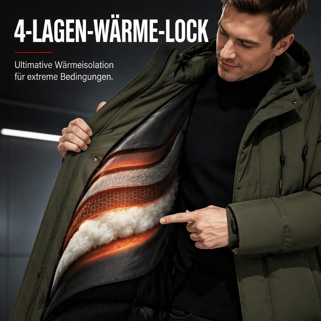 🔥Beliebtes Produkt ！✨Herren Freizeit Mittellange Gepolsterte Winter Verdickte Warme Oberbekleidung Mantel Übergröße