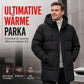 🔥Beliebtes Produkt ！✨Herren Freizeit Mittellange Gepolsterte Winter Verdickte Warme Oberbekleidung Mantel Übergröße