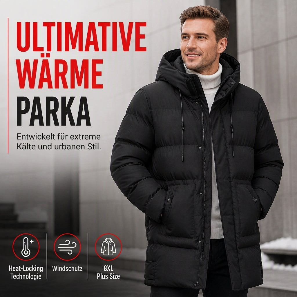🔥Beliebtes Produkt ！✨Herren Freizeit Mittellange Gepolsterte Winter Verdickte Warme Oberbekleidung Mantel Übergröße