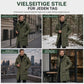 🔥Beliebtes Produkt ！✨Herren Freizeit Mittellange Gepolsterte Winter Verdickte Warme Oberbekleidung Mantel Übergröße