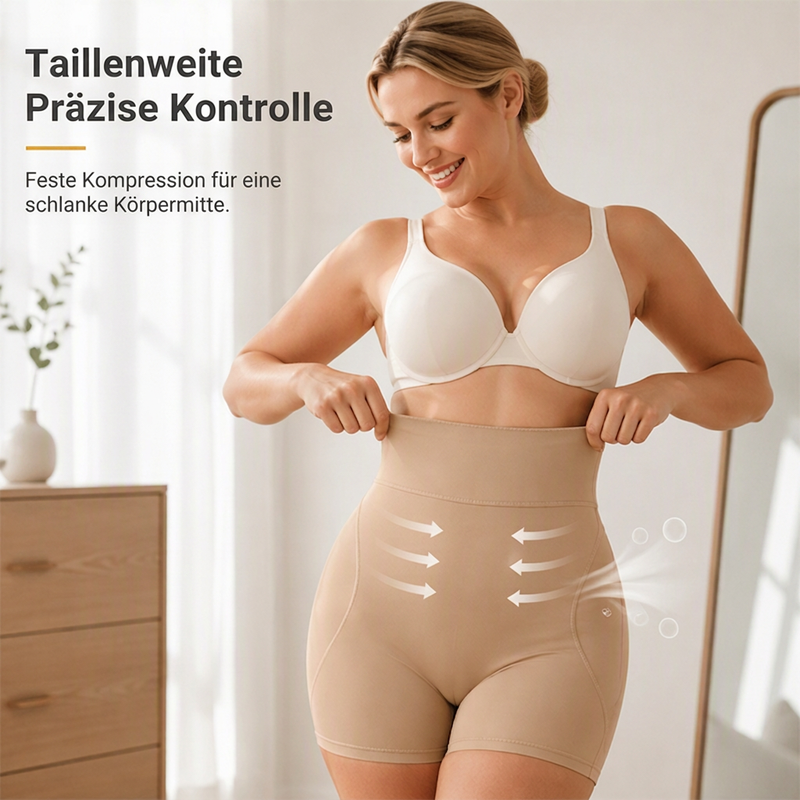 🔥Beliebtes Produkt ！✨Hoch sitzende, gepolsterte Shapewear-Shorts für Damen mit Bauchweg-Effekt