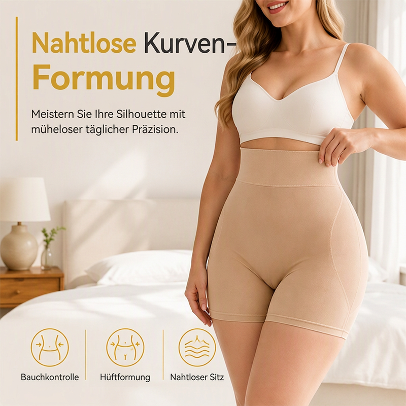 🔥Beliebtes Produkt ！✨Hoch sitzende, gepolsterte Shapewear-Shorts für Damen mit Bauchweg-Effekt