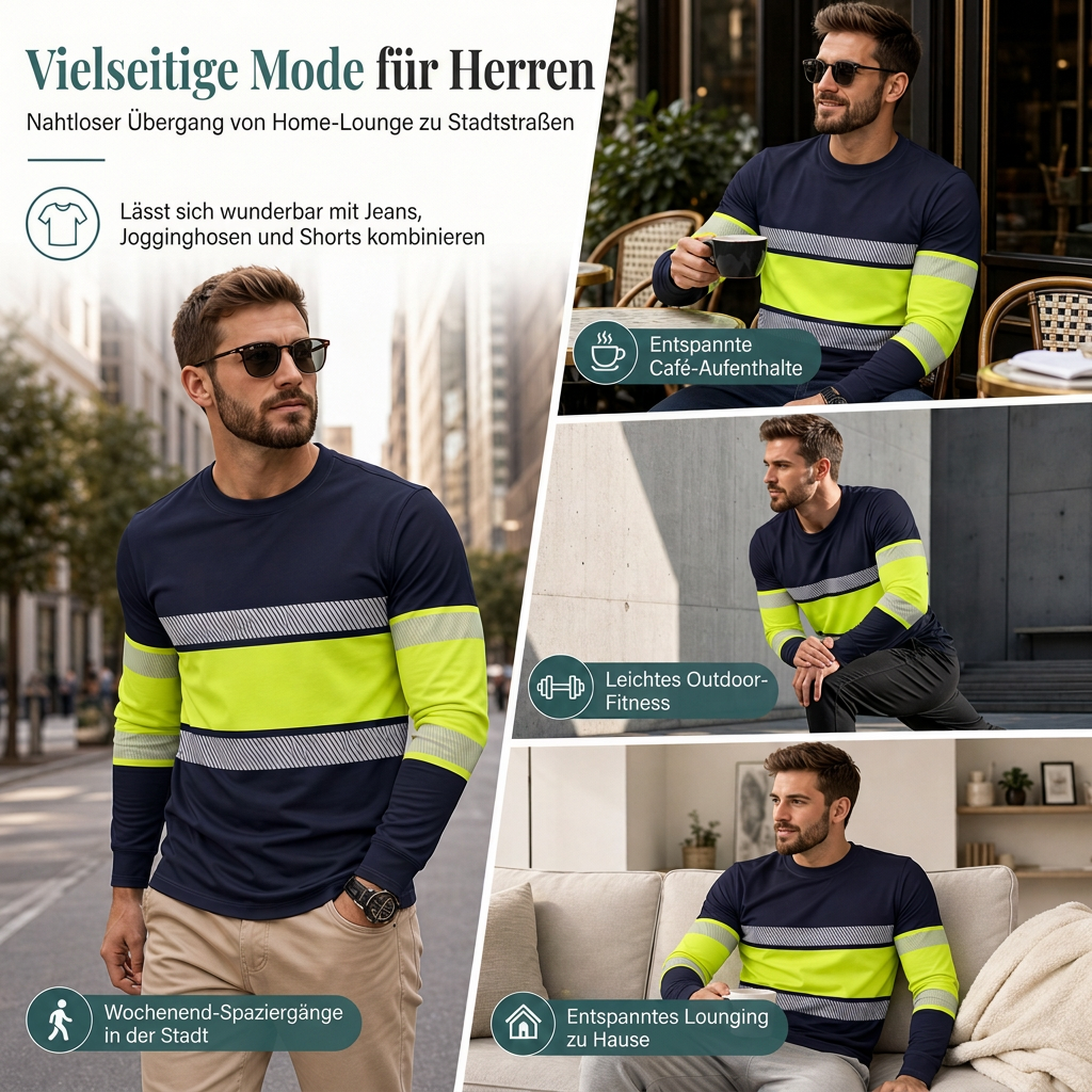 📢📢50%Rabatt!!!🎉✨Langärmliges Freizeit-T-Shirt für Herren