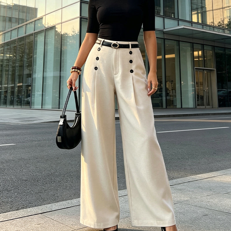 📢🎉50%Rabatt!!!🛍️✨Elegante zweireihige Marlenehose für Damen