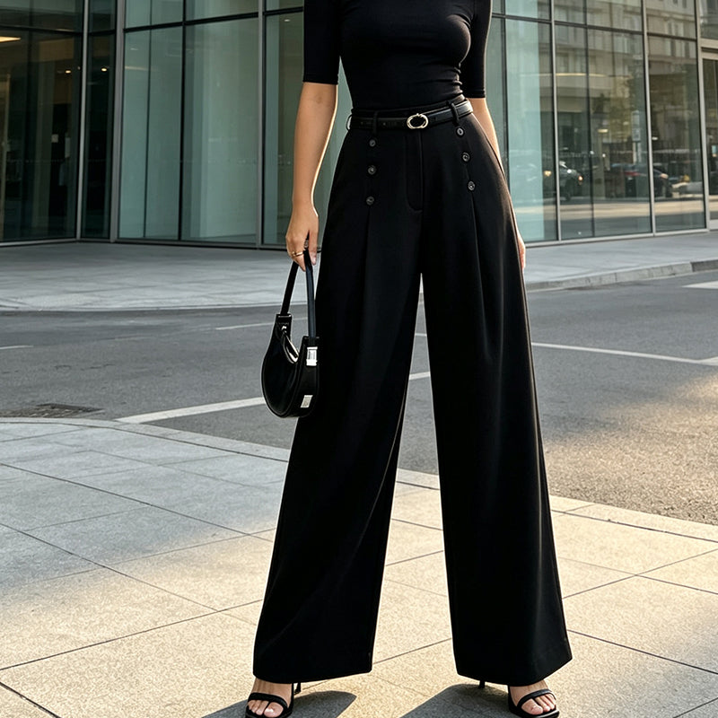 📢🎉50%Rabatt!!!🛍️✨Elegante zweireihige Marlenehose für Damen