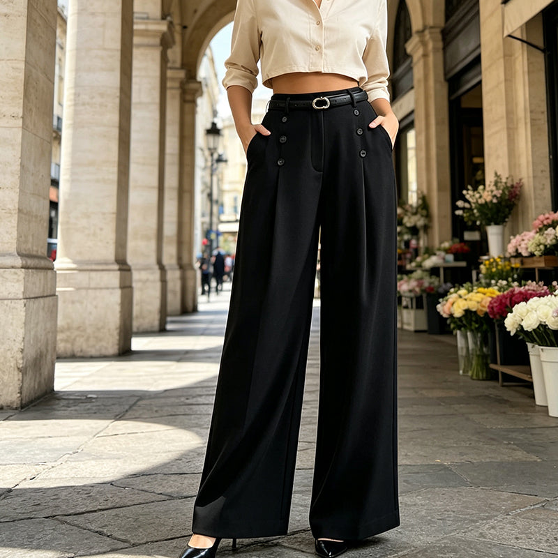 📢🎉50%Rabatt!!!🛍️✨Elegante zweireihige Marlenehose für Damen