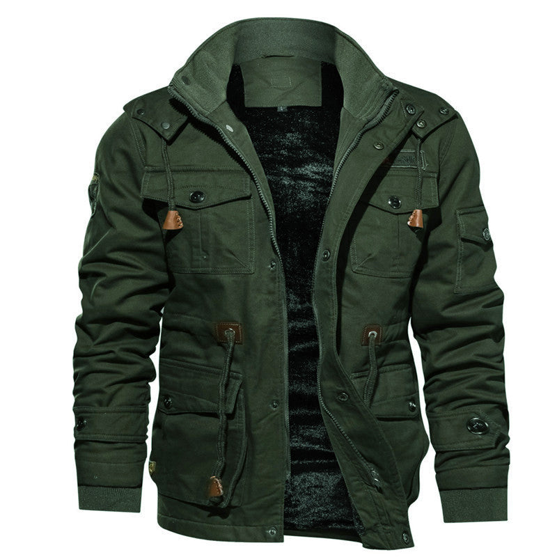🎯 50% Rabatt + Gratis Versand! 🚚 Wärmende Winterjacke für Herren mit abnehmbarer Kapuze