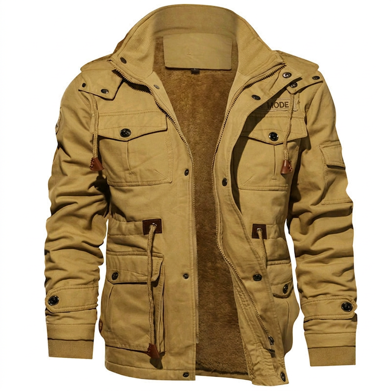 🎯 50% Rabatt + Gratis Versand! 🚚 Wärmende Winterjacke für Herren mit abnehmbarer Kapuze