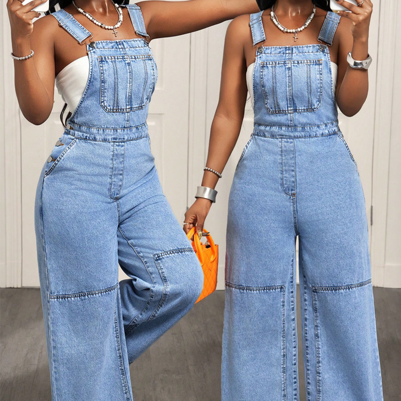 📢 Nur heute: 50% Rabatt ✨ Schmeichelnder Denim-Jumpsuit