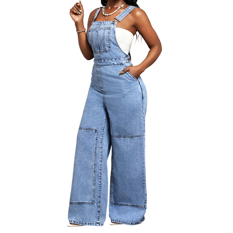 📢 Nur heute: 50% Rabatt ✨ Schmeichelnder Denim-Jumpsuit