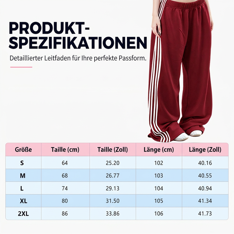 📢🎉50%Rabatt!!!🛍️✨Weite Damen-Sweathose mit Seitenstreifen
