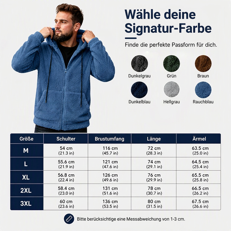 📢🎉50%Rabatt!!!🛍️✨Warme, gemütliche Kapuzenjacke für Herren für den Winter