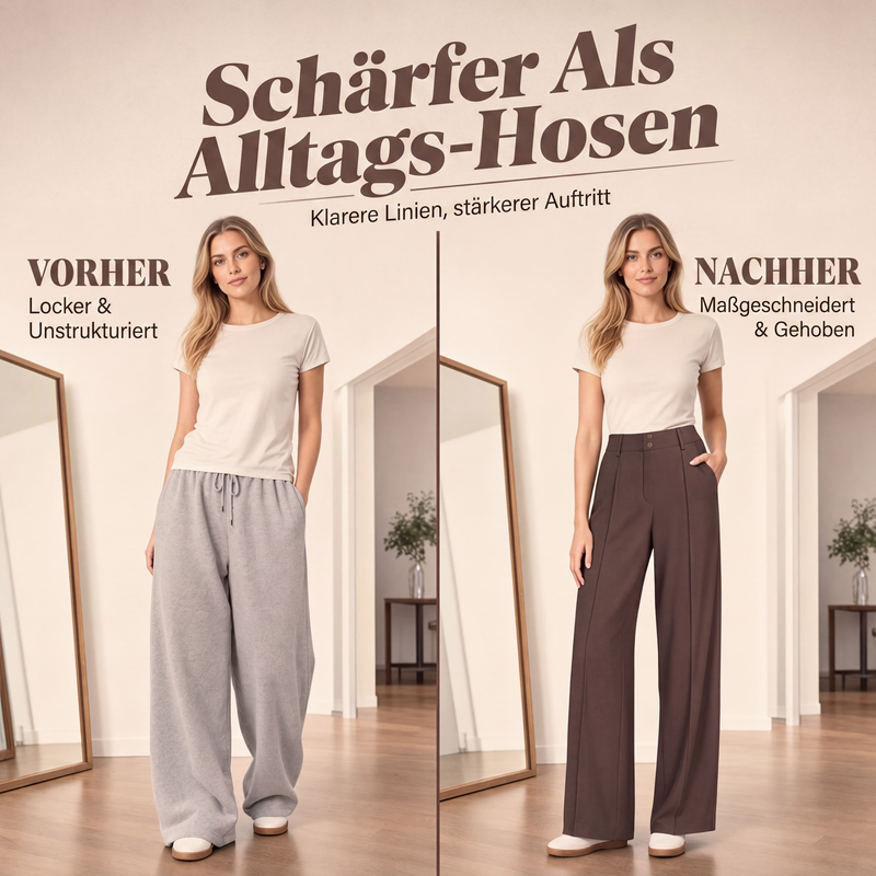 🔔 Letzte 100 Stück – solange der Vorrat reicht! Damen-Hochhaus-Weitbeinhosen