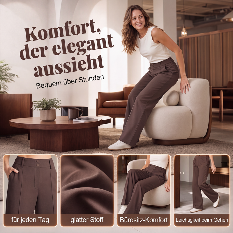 🔔 Letzte 100 Stück – solange der Vorrat reicht! Damen-Hochhaus-Weitbeinhosen