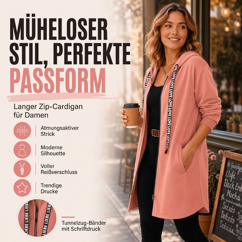 📢📢50%Rabatt!!!🎉✨Damen Kapuzenjacke in mittlerer Länge, gefüttert