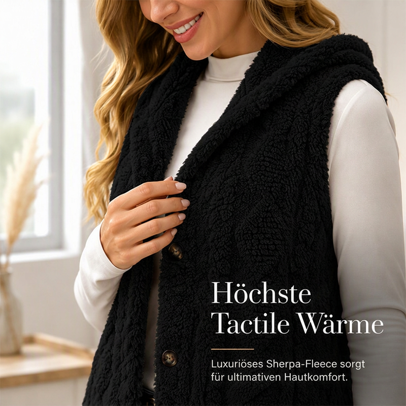 🔥Beliebtes Produkt ！✨Gemütliche, warme Kapuzenweste für Damen