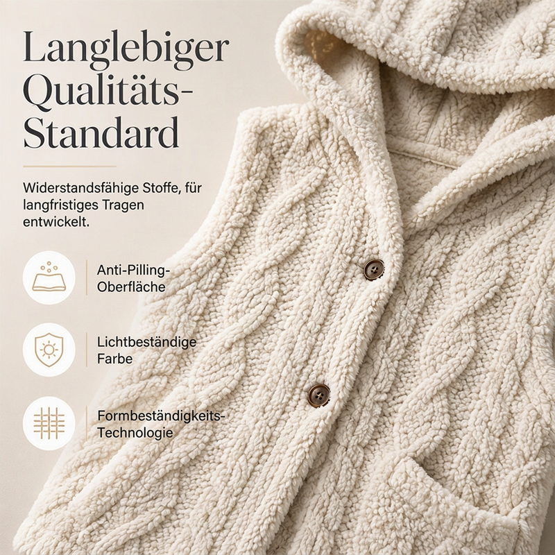 🔥Beliebtes Produkt ！✨Gemütliche, warme Kapuzenweste für Damen