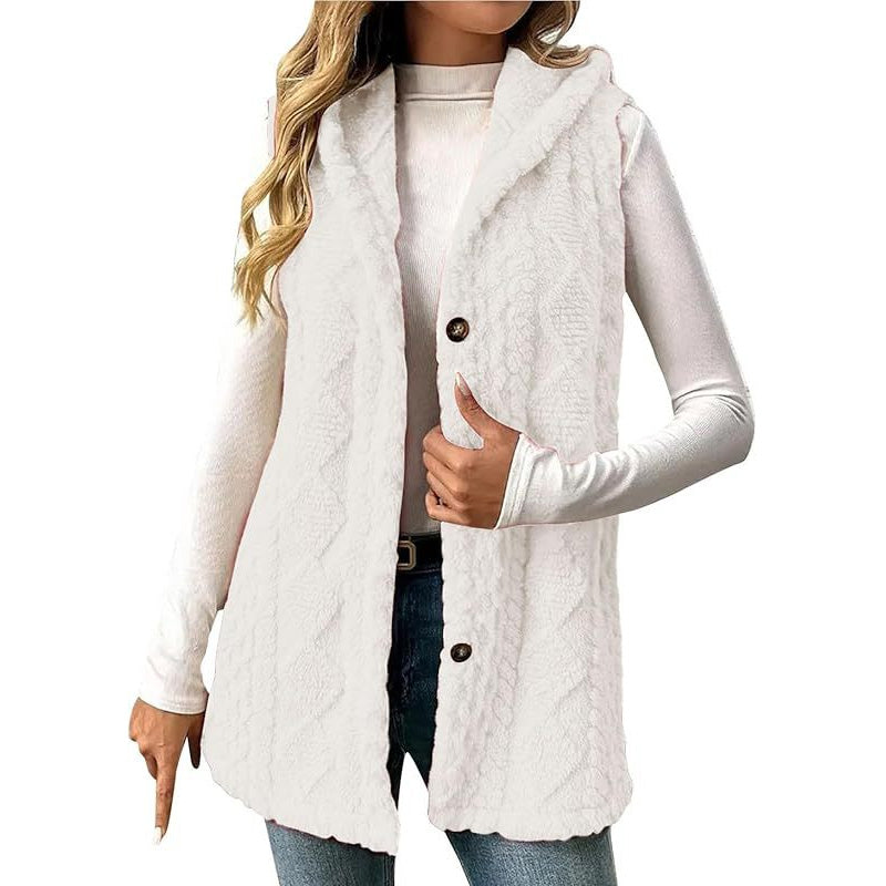 🔥Beliebtes Produkt ！✨Gemütliche, warme Kapuzenweste für Damen