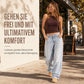 📢📢50%Rabatt!!!🎉✨Damen Retro-Jeans mit hoher Taille und weitem Bein