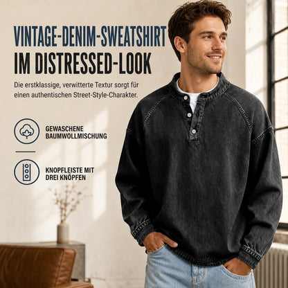🔥Beliebtes Produkt ！✨Herren Vintage-Freizeit-Sweatshirt mit lockerer Passform