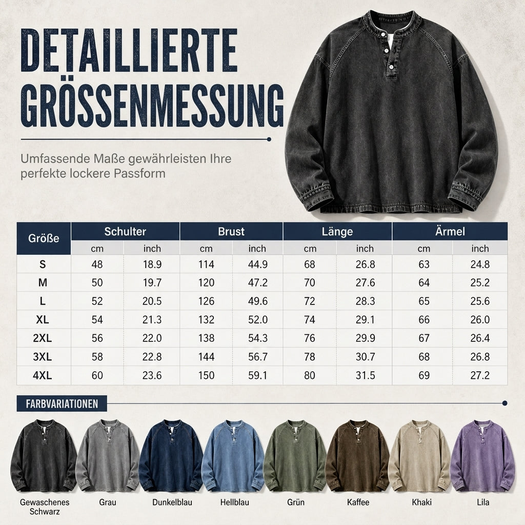 🔥Beliebtes Produkt ！✨Herren Vintage-Freizeit-Sweatshirt mit lockerer Passform
