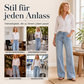 🔥Beliebtes Produkt ！✨Weite Jeans für Damen mit vorderen Nähten