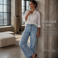🔥Beliebtes Produkt ！✨Weite Jeans für Damen mit vorderen Nähten