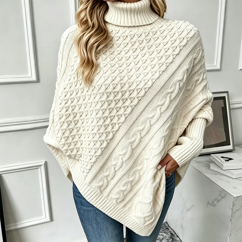 📢📢50%Rabatt!!!🎉✨Zopfpullover-Poncho für Damen