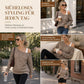 📢📢50%Rabatt!!!🎉✨Lässiges schulterfreies Sweatshirt mit Leopardenmuster, lockerer langärmeliger Baumwollmisch-Pullover