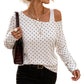 📢📢50%Rabatt!!!🎉✨Lässiges schulterfreies Sweatshirt mit Leopardenmuster, lockerer langärmeliger Baumwollmisch-Pullover