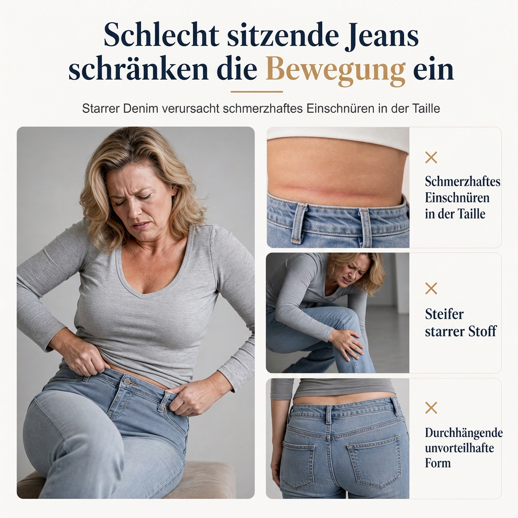 🔥Beliebtes Produkt ！✨Damen High Waist Flare Jeans, Stretch-Denim, schmal geschnittene Hose mit Zweiknopf-Bund