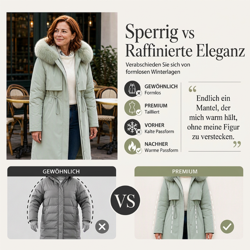 📢📢50%Rabatt!!!🎉✨Warme Damen-Winterjacke in mittellanger Länge
