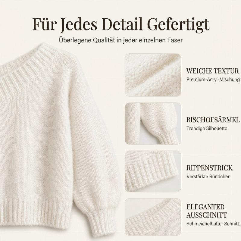 🔥Beliebtes Produkt ！✨Bequemes Schulterfreies Strickkleid für Damen