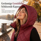 Gepolsterte ärmellose Kapuzenjacke für Damen, mittlere Länge, Freizeitstil